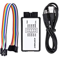 Analizador lógico USB Conjunto de dispositivos Mini tamaño de bolsillo digital Memoria de entrada de 8 canales 24MHz 5PF…
